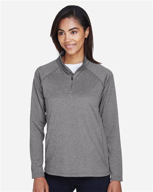 Women's Stretch Tech-Shell® Compass Quarter-Zip Pullover - Red Front