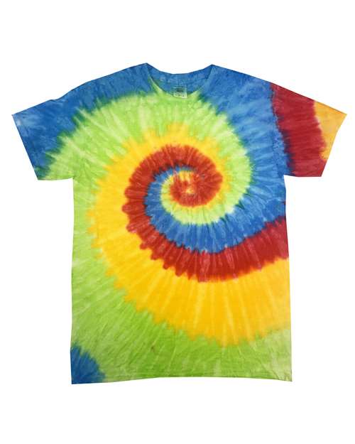 Youth Multi-Color Tie-Dyed T-Shirt - Pastel Neon Front