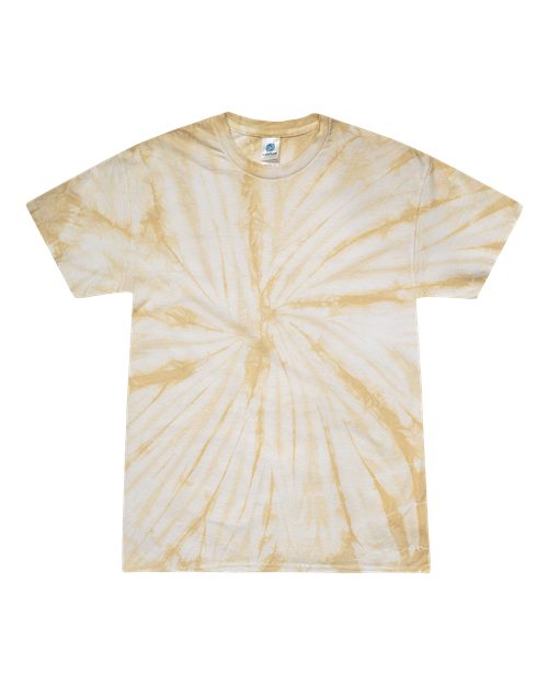 Youth Multi-Color Tie-Dyed T-Shirt - Spider Mustard Front