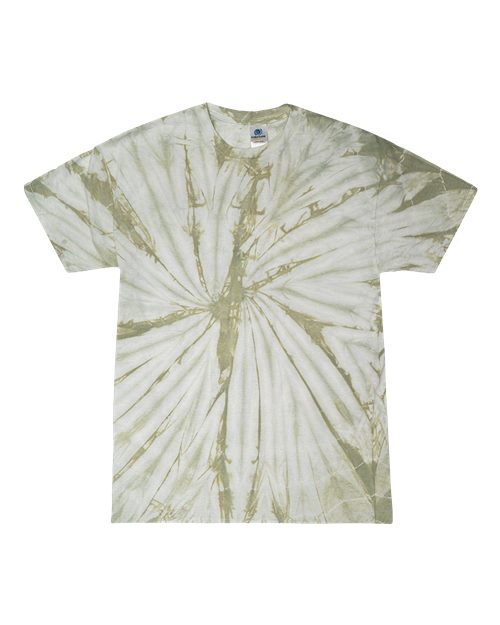 Youth Multi-Color Tie-Dyed T-Shirt - Spider Olive Front