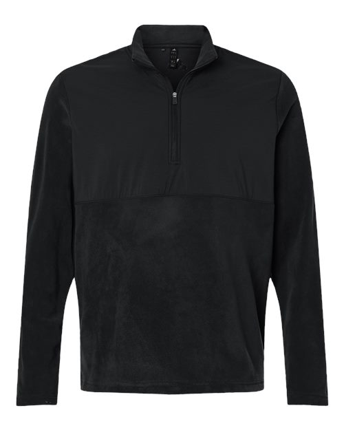 Men's Ultimate365 Cozy Quarter-Zip Pullover - Black Front