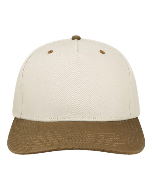 Heritage Twill Cap - Stone/ Brown Front
