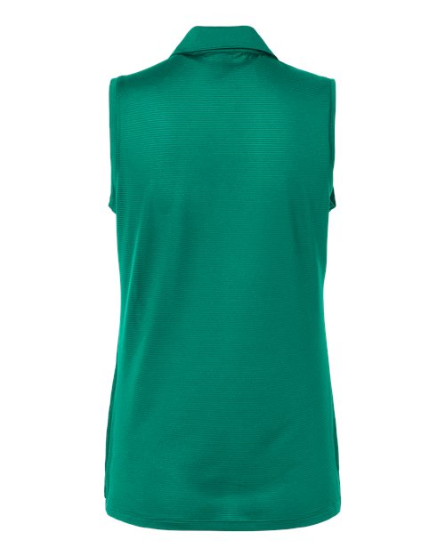 Women's Ottoman Sleeveless Polo - Pure Teal Back