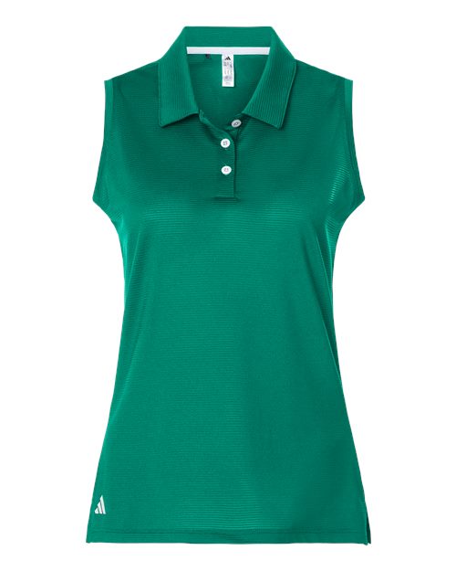 Women's Ottoman Sleeveless Polo - Pure Teal Front