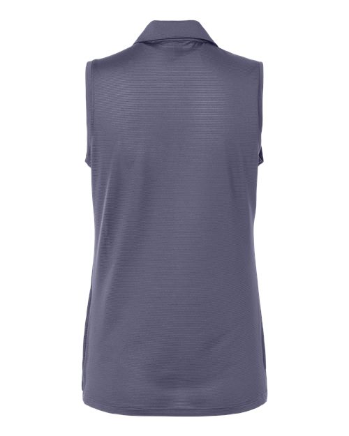 Women's Ottoman Sleeveless Polo - Preloved Violet Back