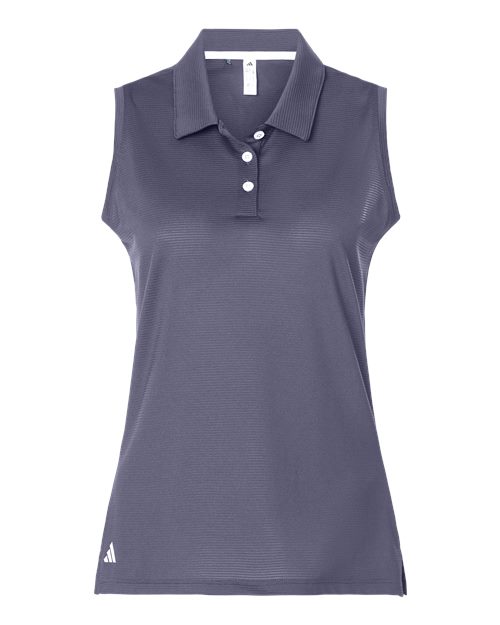 Women's Ottoman Sleeveless Polo - Preloved Violet Front