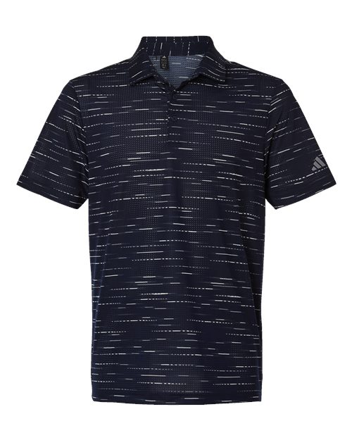 Men's Ultimate365 Mesh Glimmer Print Polo - Collegiate Navy Front
