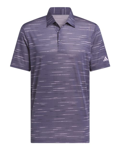 Men's Ultimate365 Mesh Glimmer Print Polo - Preloved Violet Front