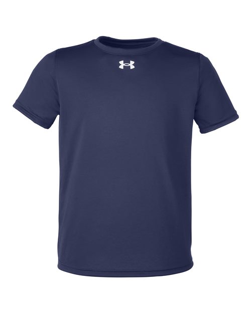 Youth Tech™ Team T-Shirt - Midnight Navy/ White Front