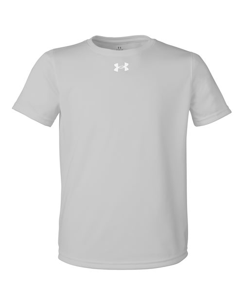 Youth Tech™ Team T-Shirt - Mod Grey Light Heather/ White Front