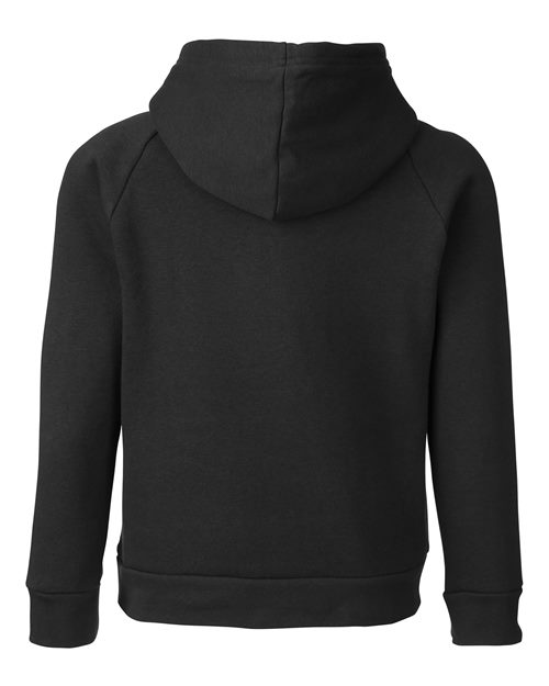 Youth Rival Fleece Hooded Sweatshirt - Black/ White Back