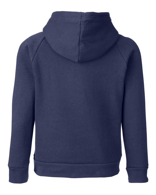 Youth Rival Fleece Hooded Sweatshirt - Midnight Navy/ White Back