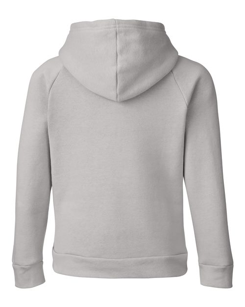 Youth Rival Fleece Hooded Sweatshirt - Mod Grey Light Heather/ White Back