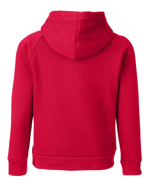 Youth Rival Fleece Hooded Sweatshirt - Red/ White Back