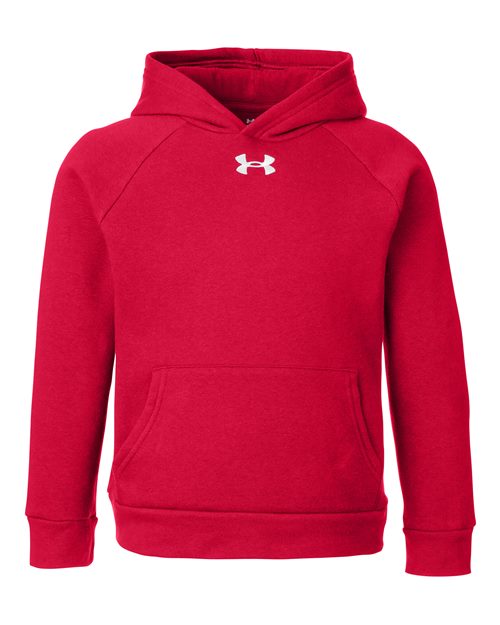 Youth Rival Fleece Hooded Sweatshirt - Red/ White Front