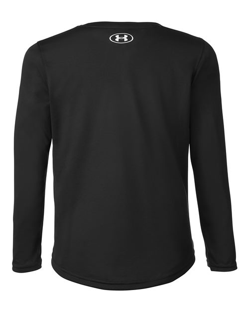 Youth Tech™ Team Long Sleeve T-Shirt - Black/ White Back