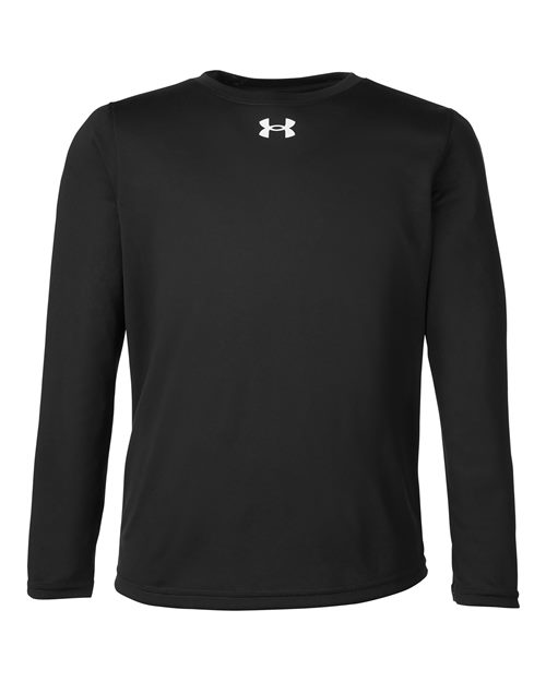 Youth Tech™ Team Long Sleeve T-Shirt - Black/ White Front