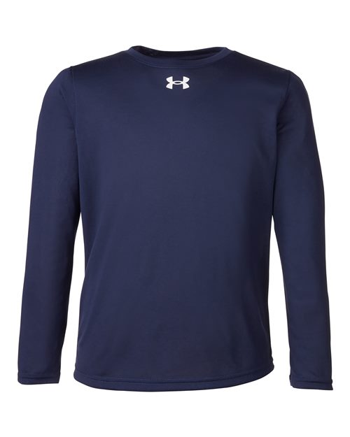 Youth Tech™ Team Long Sleeve T-Shirt - Midnight Navy/ White Front