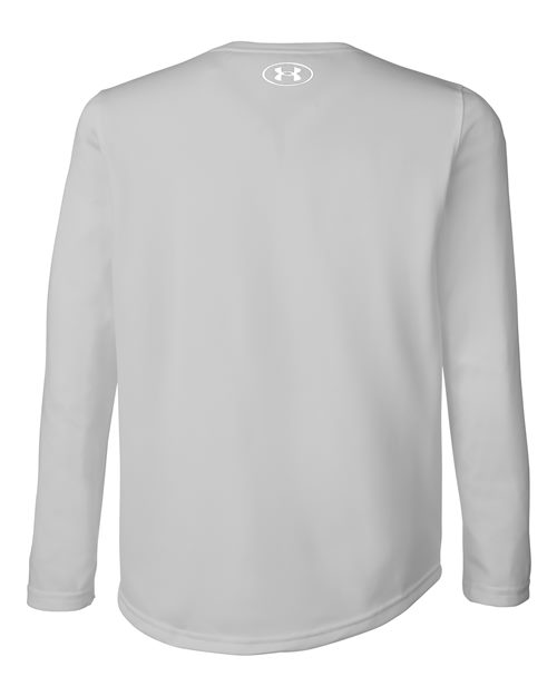 Youth Tech™ Team Long Sleeve T-Shirt - Mod Grey Light Heather/ White Back