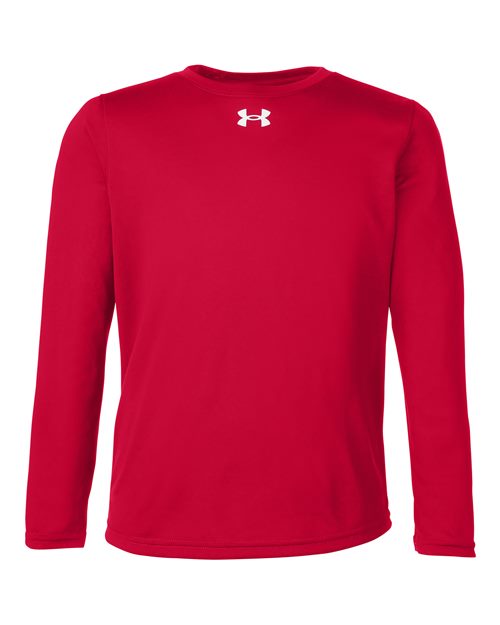 Youth Tech™ Team Long Sleeve T-Shirt - Red/ White Front