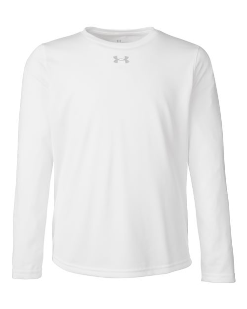 Youth Tech™ Team Long Sleeve T-Shirt - White/ Mod Grey Front