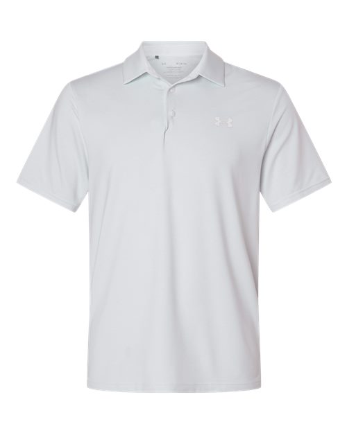 Men's Playoff 3.0 Stripe Polo - White/ Halo Grey Front