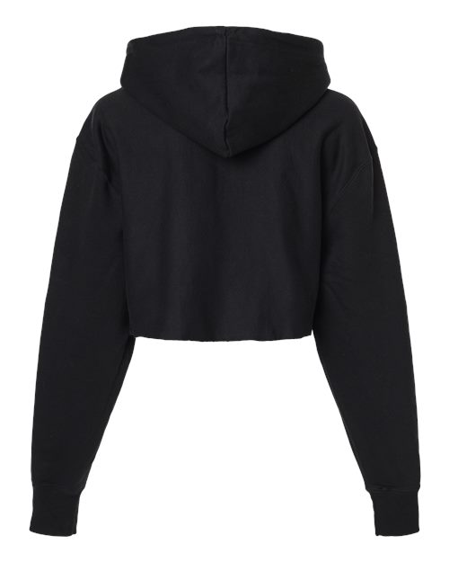 Women's Reverse Weave® Hooded Cropped Sweatshirt - Black Back