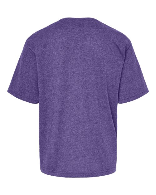 Youth Gold Soft Touch T-Shirt - Heather Purple Back