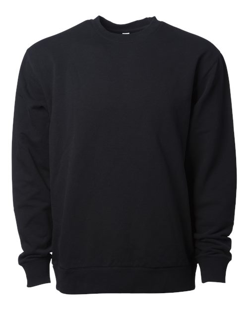 Lux Heavyweight Modal Crewneck Sweatshirt - Black Front