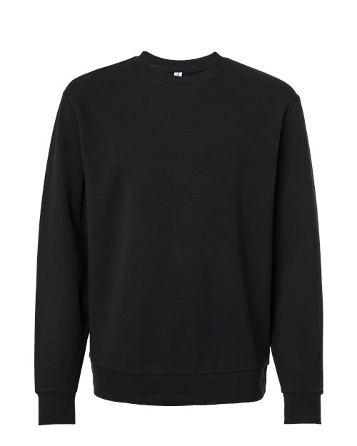 Independent Trading Co. Lux Heavyweight Modal Crewneck Sweatshirt - Black Front