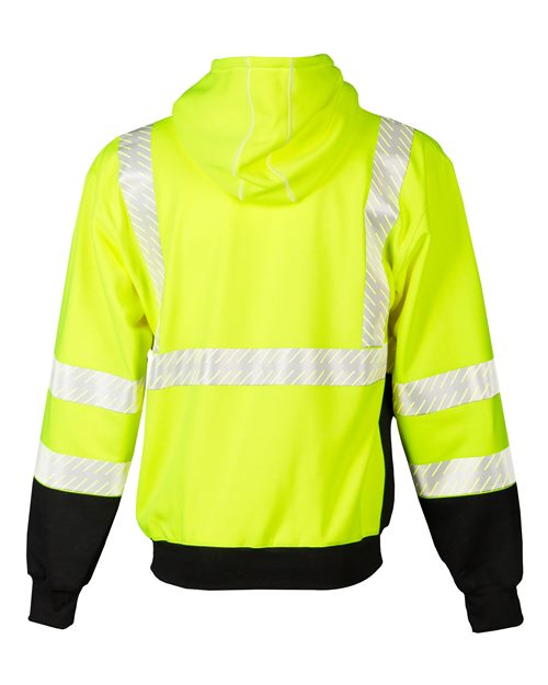 Unisex FR Full-Zip Hooded Sweatshirt - Lime Back