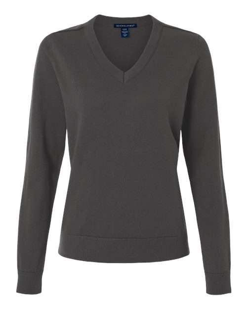 Women's New Classics V-Neck Sweater - Graphite Front