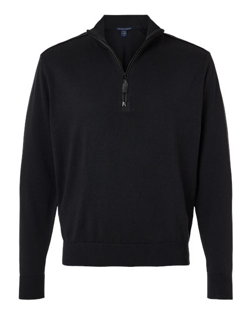 Men's New Classics Quarter-Zip Sweater - Black Front