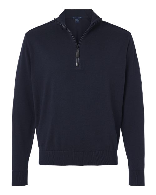 Devon & Jones Men's New Classics Quarter-Zip Sweater - Navy Front
