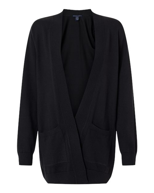 Women's New Classics Open Cardigan Sweater - Black Front