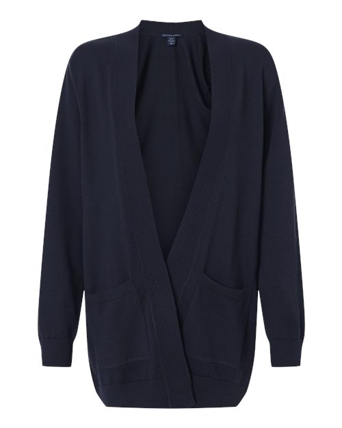 Women's New Classics Open Cardigan Sweater - Navy Front