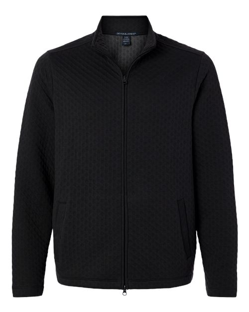 Men's Berkley Textured Full-Zip Jacket - Black Front