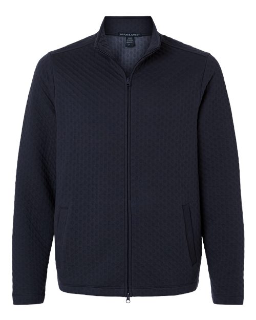 Men's Berkley Textured Full-Zip Jacket - Navy Front