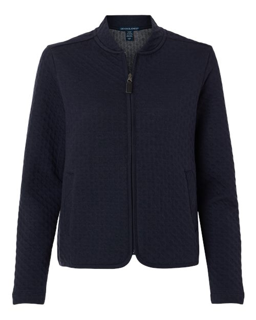 Women's Berkeley Textured Full-Zip Jacket - Navy Front