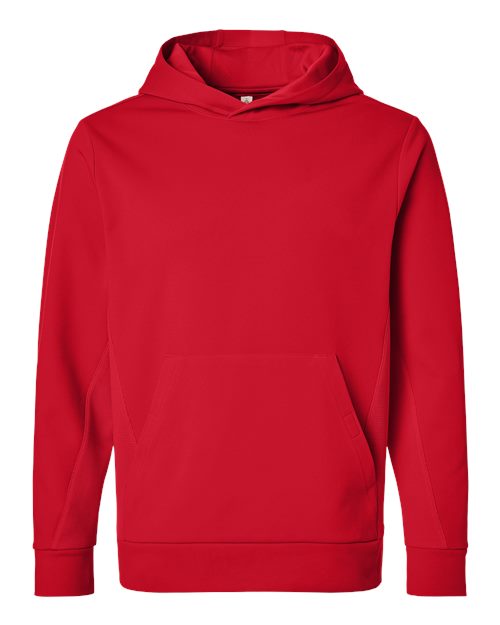 Unisex Squad Hooded Tech Fleece Pullover - Sport Red Front