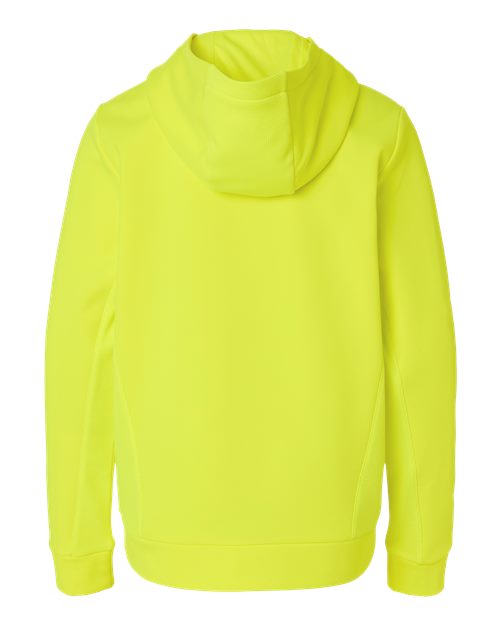 Youth Squad Hooded Tech Fleece Pullover - Safety Yellow Back