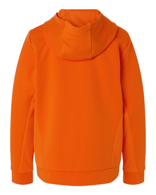 Youth Squad Hooded Tech Fleece Pullover - Sport Orange Back