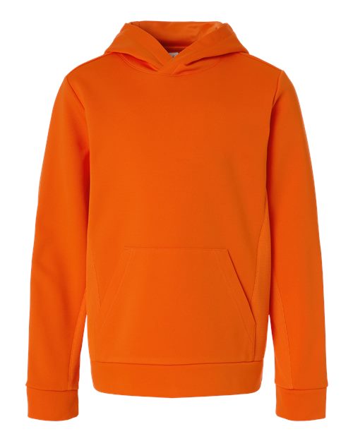Youth Squad Hooded Tech Fleece Pullover - Sport Orange Front