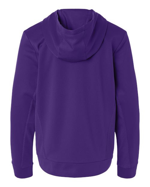 Youth Squad Hooded Tech Fleece Pullover - Sport Purple Back