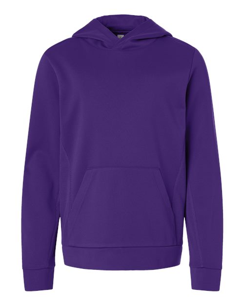 Youth Squad Hooded Tech Fleece Pullover - Sport Purple Front