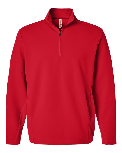 Unisex Squad Cadet Quarter-Zip Tech Fleece Pullover - Sport Red Front
