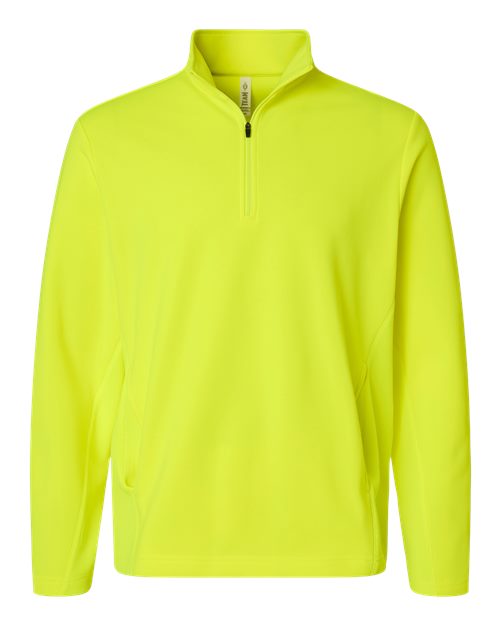 Unisex Squad Cadet Quarter-Zip Tech Fleece Pullover - Safety Yellow Front