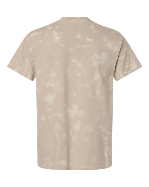 Unisex Bleach Out Dyed T-Shirt - Beige Back