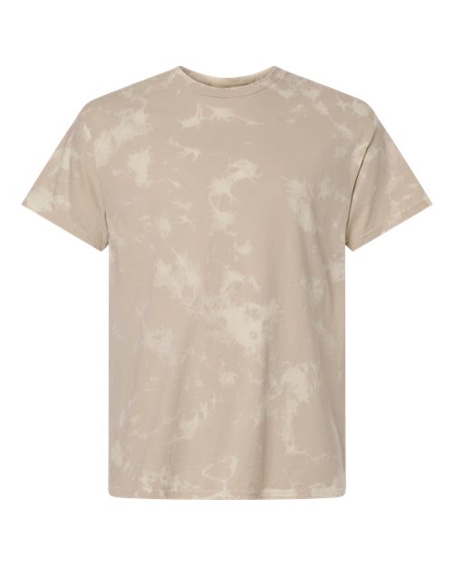 Unisex Bleach Out Dyed T-Shirt - Beige Front