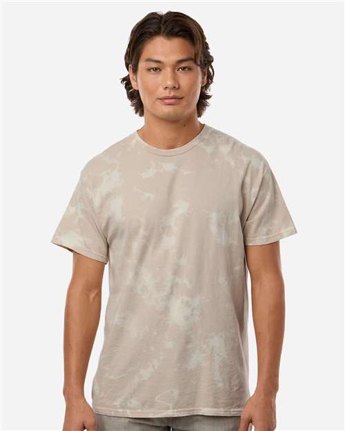 Colortone Unisex Bleach Out Dyed T-Shirt - Model Front